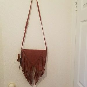 Rust colored suede crossbody purse LOWEST PRICE